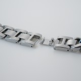 Bracelet en acier Diamond Loop avec strass luxueux à grosses boucles - Argent - Apple Watch 38 mm / 40 mm