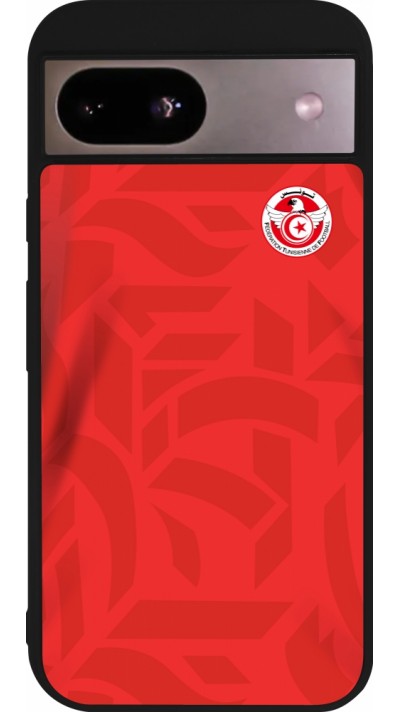 Google Pixel 8a Case Hülle - Silikon schwarz Tunesien 2022 personalisierbares Fussballtrikot