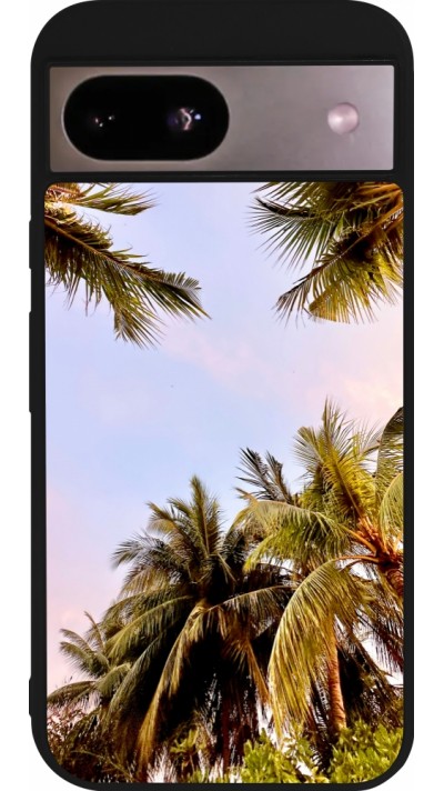 Google Pixel 8a Case Hülle - Silikon schwarz Summer 2023 palm tree vibe