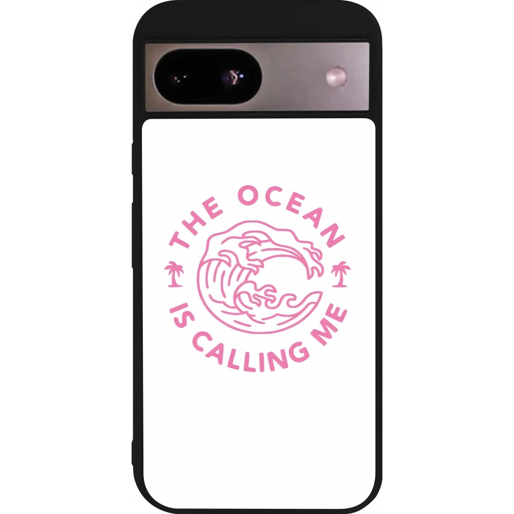 Google Pixel 8a Case Hülle - Silikon schwarz The Ocean is calling me