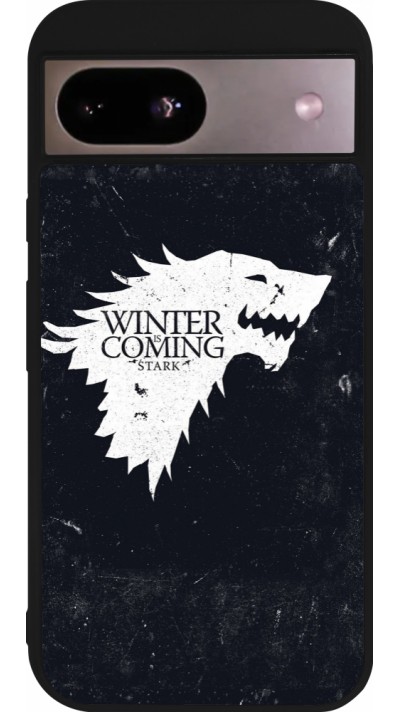 Google Pixel 8a Case Hülle - Silikon schwarz Winter is coming Stark