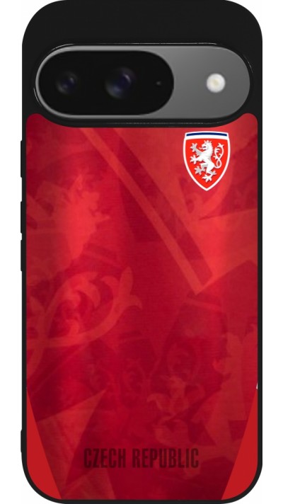 Google Pixel 9 / Pixel 9 Pro Case Hülle - Silikon schwarz Tschechische Republik personalisierbares Fussballtrikot