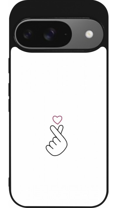 Google Pixel 9 / Pixel 9 Pro Case Hülle - Silikon schwarz Valentine 2024 heat by Millennials