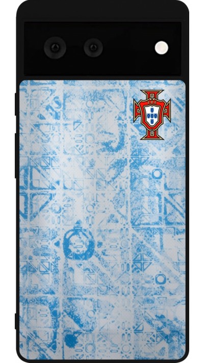 Google Pixel 6 Case Hülle - Silikon schwarz Portugal Away personalisierbares Fussballtrikot