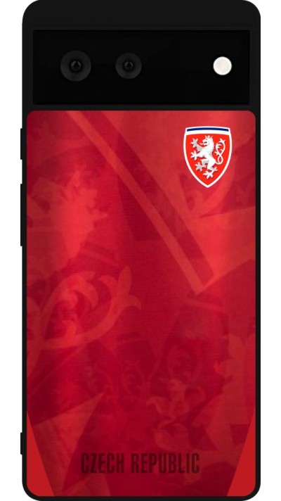 Google Pixel 6 Case Hülle - Silikon schwarz Tschechische Republik personalisierbares Fussballtrikot