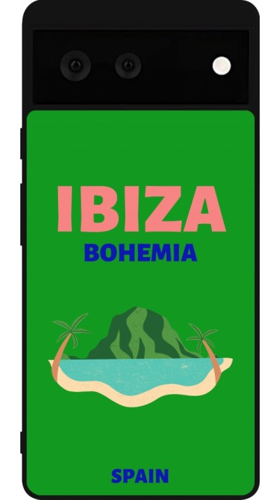 Google Pixel 6 Case Hülle - Silikon schwarz Pop Summer Destination Ibiza