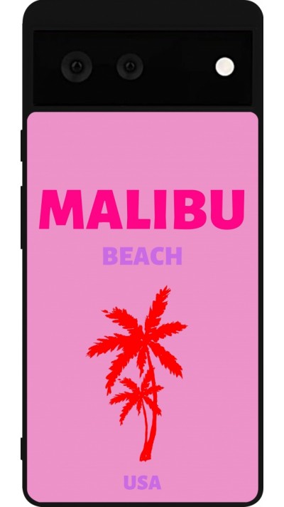 Google Pixel 6 Case Hülle - Silikon schwarz Pop Summer Destination Malibu