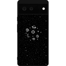 Google Pixel 6 Case Hülle - Silikon schwarz Space Doodle