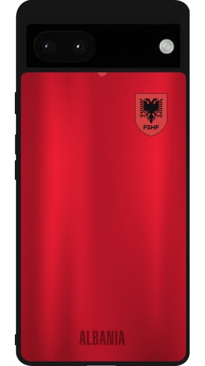 Google Pixel 6a Case Hülle - Silikon schwarz Albanien personalisierbares Fussballtrikot