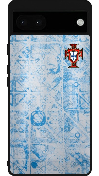 Google Pixel 6a Case Hülle - Silikon schwarz Portugal Away personalisierbares Fussballtrikot