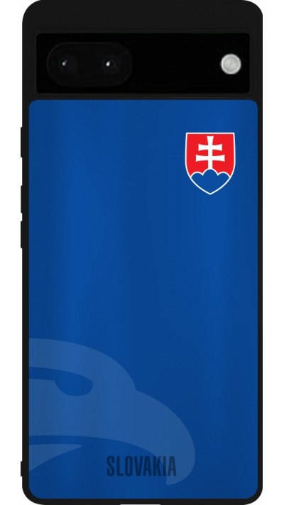 Google Pixel 6a Case Hülle - Silikon schwarz Fussballtrikot Slowakei