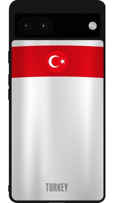 Google Pixel 6a Case Hülle - Silikon schwarz Türkei personalisierbares Fussballtrikot