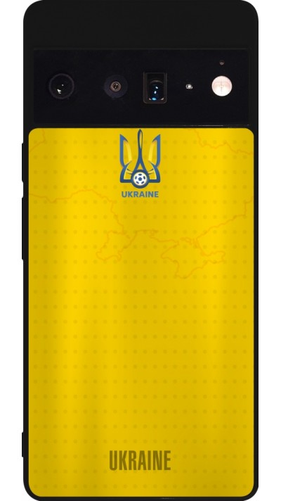 Google Pixel 6 Pro Case Hülle - Silikon schwarz Fussballtrikot Ukraine