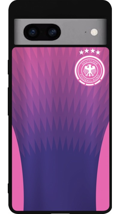 Google Pixel 7a Case Hülle - Silikon schwarz Deutschland Away personalisierbares Fussballtrikot