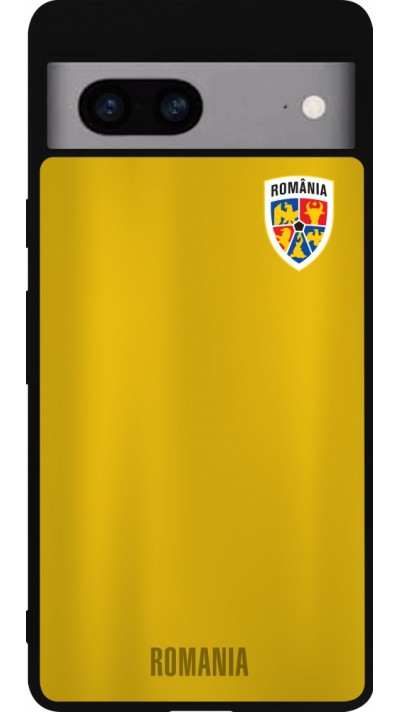 Google Pixel 7a Case Hülle - Silikon schwarz Fussballtrikot Rumänien