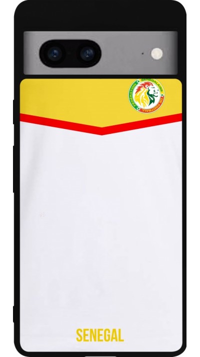 Google Pixel 7a Case Hülle - Silikon schwarz Senegal 2022 personalisierbares Fußballtrikot