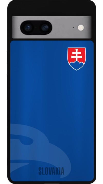 Google Pixel 7a Case Hülle - Silikon schwarz Fussballtrikot Slowakei