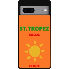 Google Pixel 7a Case Hülle - Silikon schwarz Pop Summer Destination St-Tropez