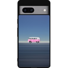 Google Pixel 7a Case Hülle - Silikon schwarz Spring 23 pink bus