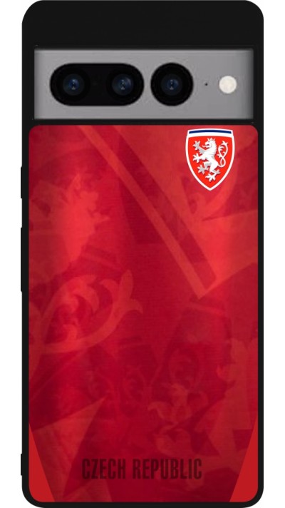 Google Pixel 7 Pro Case Hülle - Silikon schwarz Tschechische Republik personalisierbares Fussballtrikot