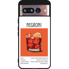 Google Pixel 8 Case Hülle - Silikon schwarz Cocktail Rezept Negroni