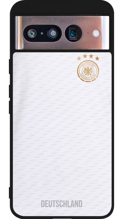 Google Pixel 8 Case Hülle - Silikon schwarz Deutschland 2022 personalisierbares Fußballtrikot