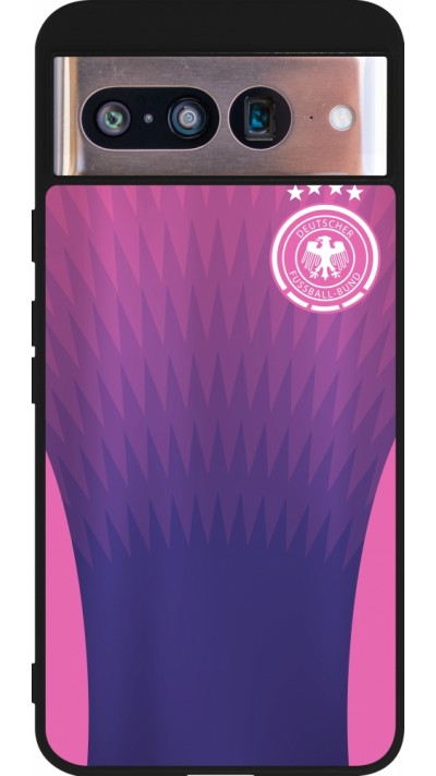 Google Pixel 8 Case Hülle - Silikon schwarz Deutschland Away personalisierbares Fussballtrikot