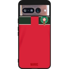 Google Pixel 8 Case Hülle - Silikon schwarz Marokko 2022 personalisierbares Fussballtrikot