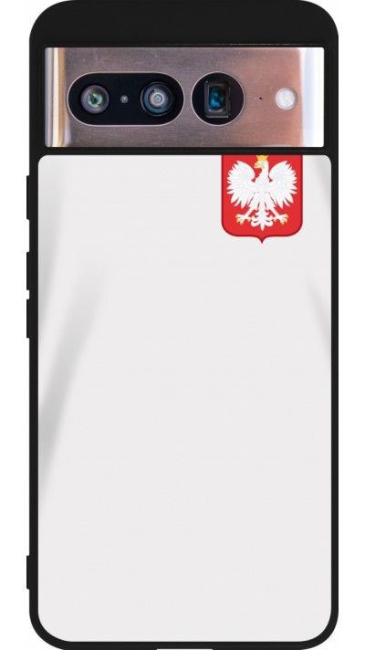 Google Pixel 8 Case Hülle - Silikon schwarz Polen 2022 personalisierbares Fussballtrikot