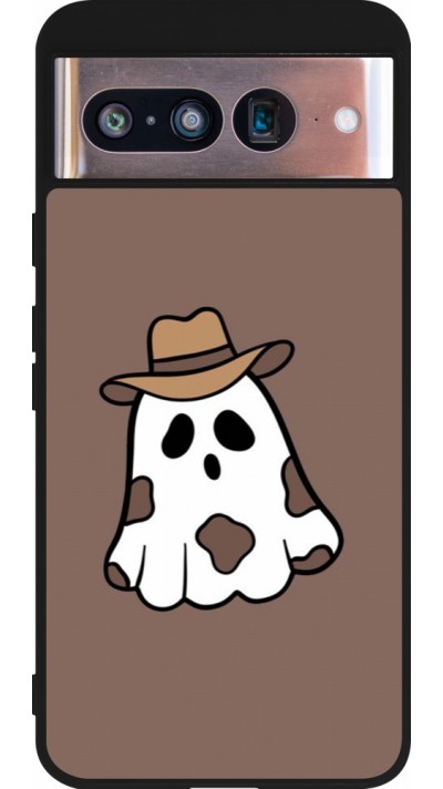 Google Pixel 8 Case Hülle - Silikon schwarz Halloween 2024 cowboy ghost