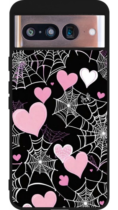 Google Pixel 8 Case Hülle - Silikon schwarz Halloween 2024 girly