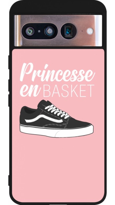 Google Pixel 8 Case Hülle - Silikon schwarz princesse en basket