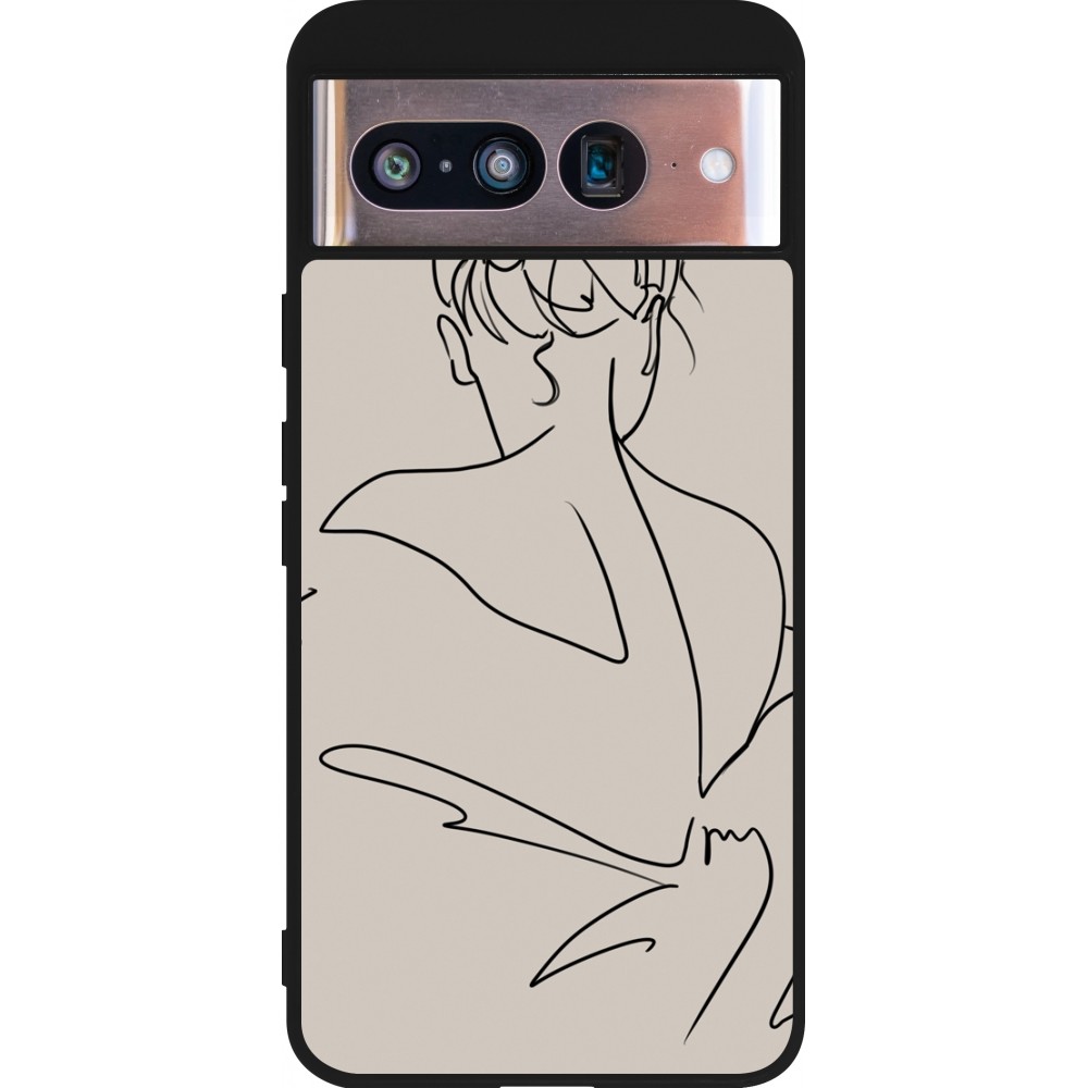 Google Pixel 8 Case Hülle - Silikon schwarz Salnikova 05