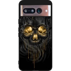 Google Pixel 8 Case Hülle - Silikon schwarz Skull 02