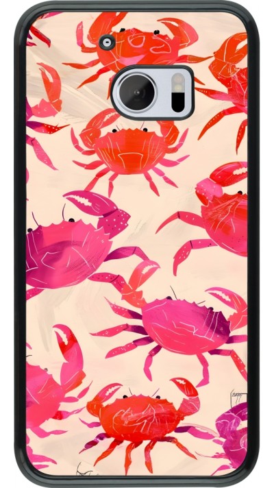 HTC 10 Case Hülle - Crabs Paint