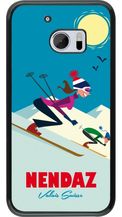 HTC 10 Case Hülle - Nendaz Ski Downhill