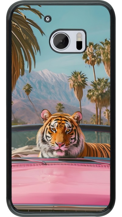 HTC 10 Case Hülle - Tiger Auto rosa