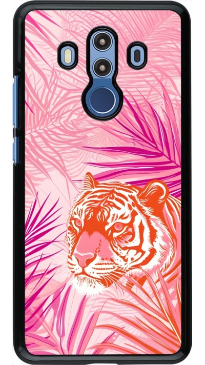 Huawei Mate 10 Pro Case Hülle - Tiger Palmen rosa