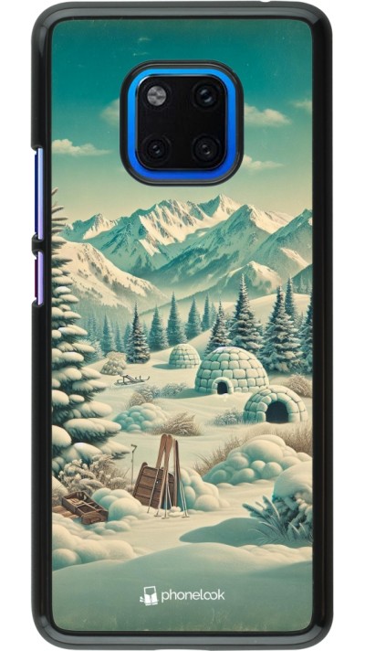 Coque Huawei Mate 20 Pro - Vintage Snowy Mountain Igloo