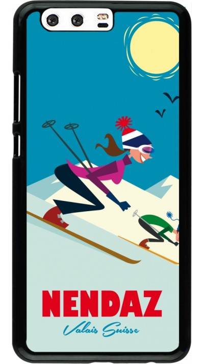 Huawei P10 Plus Case Hülle - Nendaz Ski Downhill