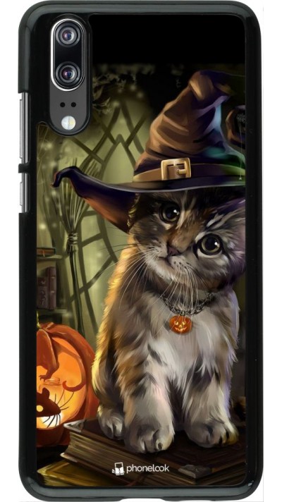 Coque Huawei P20 - Halloween 21 Witch cat