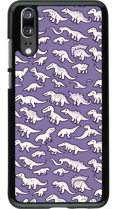 Coque Huawei P20 - Mini dino pattern violet