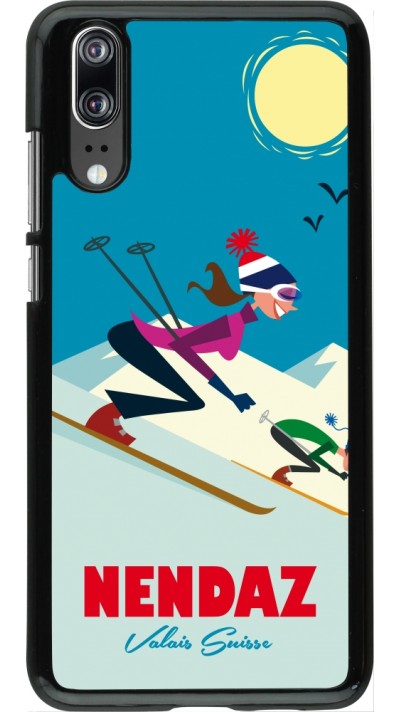 Huawei P20 Case Hülle - Nendaz Ski Downhill