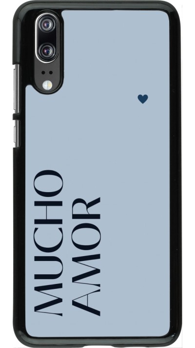 Coque Huawei P20 - Valentine 2024 mucho amor azul