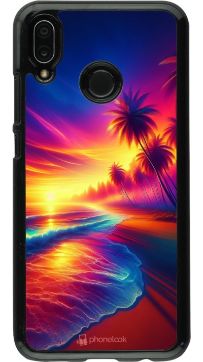 Huawei P20 Lite Case Hülle - Strand Sonnenuntergang auffällig