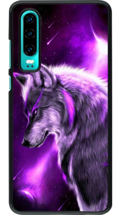 Hülle Huawei P30 - Purple Sky Wolf