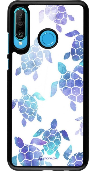 Coque Huawei P30 Lite - Turtles pattern watercolor