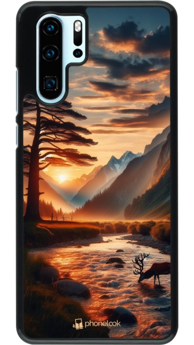 Coque Huawei P30 Pro - Valley Sunset Deer Tree