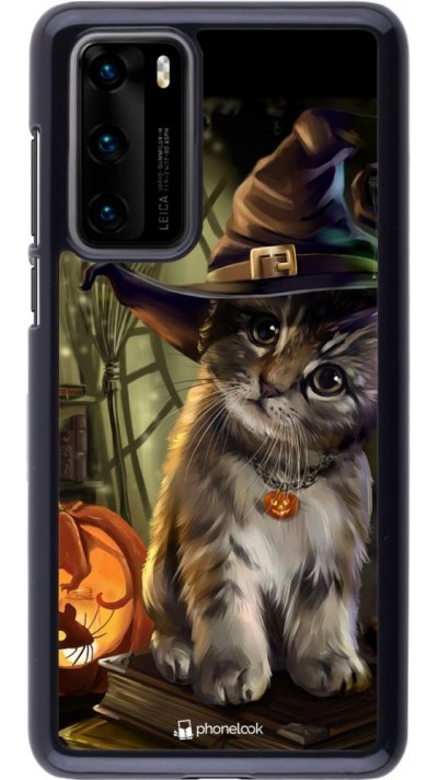 Hülle Huawei P40 - Halloween 21 Witch cat