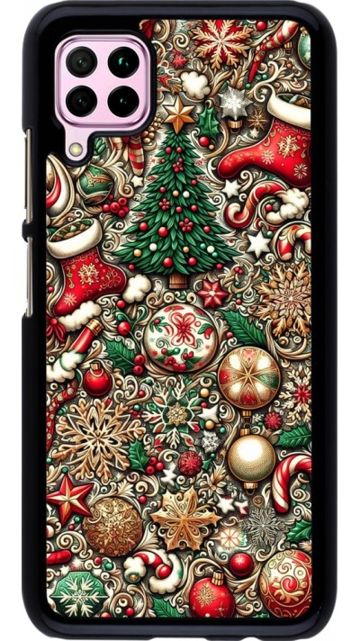 Huawei P40 Lite Case Hülle - Weihnachten 2023 Mikromuster